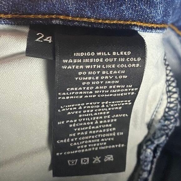 J Brand Gracie High Rise Distressed Cotton Jean Short in Metropolis Indigo - Picture 7 of 8